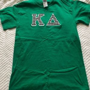 💚ΚΔ💚 Kappa Delta Green Stitch Letter Shirt